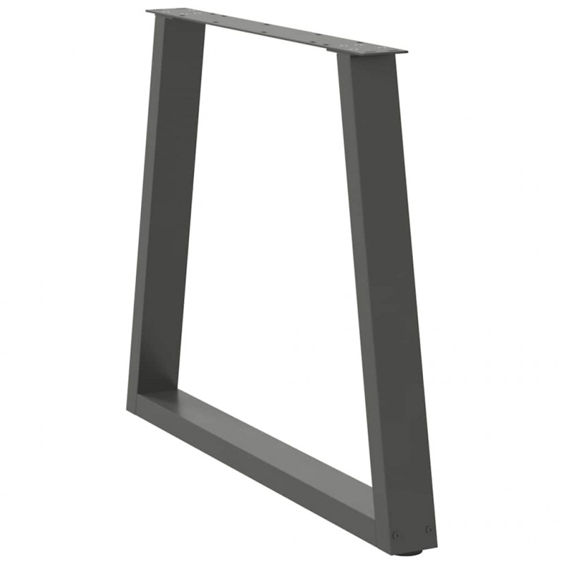 Nogi do stołu jadalnego w kształcie litery V 2 szt. Antracyt 70x(72-73,3) cm Stal
