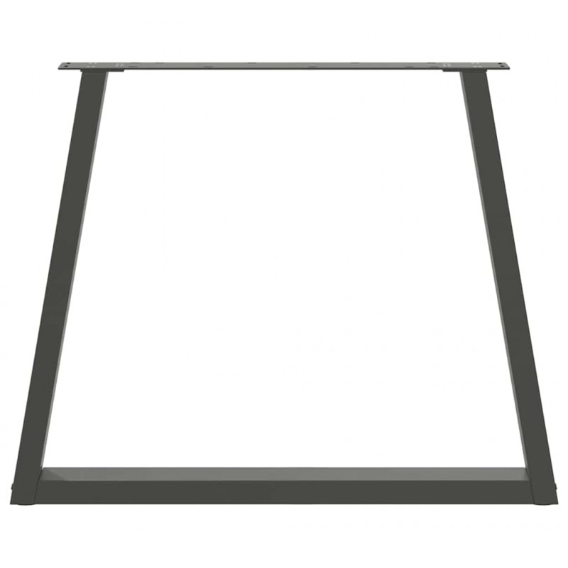 Nogi do stołu jadalnego w kształcie litery V 2 szt. Antracyt 70x(72-73,3) cm Stal