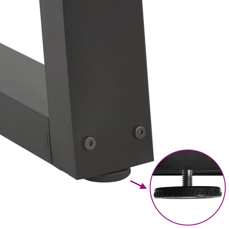 Nogi do stołu jadalnego w kształcie litery V 2 szt. Antracyt 70x(72-73,3) cm Stal