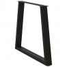 Nogi do stołu jadalnego w kształcie litery V 2 szt. Czarne 80x(72-73,3) cm Stal