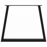 Nogi do stołu jadalnego w kształcie litery V 2 szt. Czarne 80x(72-73,3) cm Stal