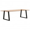 Nogi do stołu jadalnego w kształcie litery V 2 szt. Czarne 80x(72-73,3) cm Stal