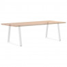 Nogi do stołu jadalnego w kształcie litery V 2 szt. Białe 80x(72-73,3) cm Stal