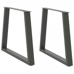 Nogi do stołu jadalnego w kształcie litery V 2 szt. Antracyt 80x(72-73,3) cm Stal