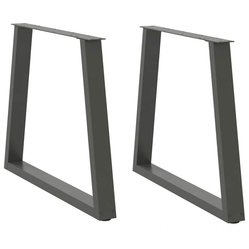 Nogi do stołu jadalnego w kształcie litery V 2 szt. Antracyt 80x(72-73,3) cm Stal