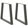 Nogi do stołu jadalnego w kształcie litery V 2 szt. Antracyt 80x(72-73,3) cm Stal