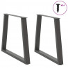 Nogi do stołu jadalnego w kształcie litery V 2 szt. Antracyt 80x(72-73,3) cm Stal