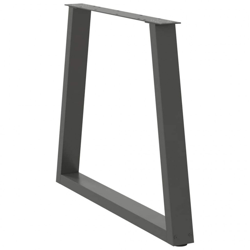Nogi do stołu jadalnego w kształcie litery V 2 szt. Antracyt 80x(72-73,3) cm Stal