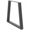 Nogi do stołu jadalnego w kształcie litery V 2 szt. Antracyt 80x(72-73,3) cm Stal