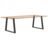 Nogi do stołu jadalnego w kształcie litery V 2 szt. Antracyt 80x(72-73,3) cm Stal