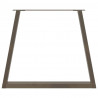 Nogi do stołu jadalnego w kształcie litery V 2 szt. Naturalna stal 80x(72-73,3) cm Stal