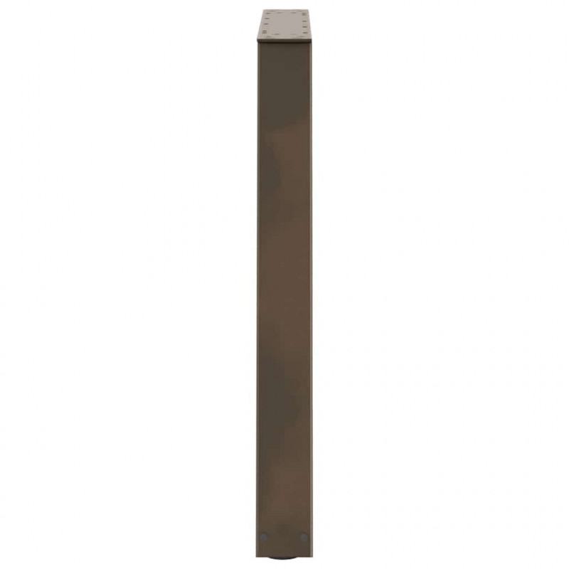Nogi do stołu jadalnego w kształcie litery V 2 szt. Naturalna stal 80x(72-73,3) cm Stal