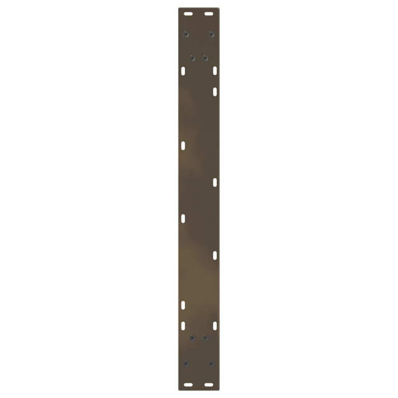 Nogi do stołu jadalnego w kształcie litery V 2 szt. Naturalna stal 80x(72-73,3) cm Stal