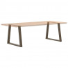 Nogi do stołu jadalnego w kształcie litery V 2 szt. Naturalna stal 80x(72-73,3) cm Stal