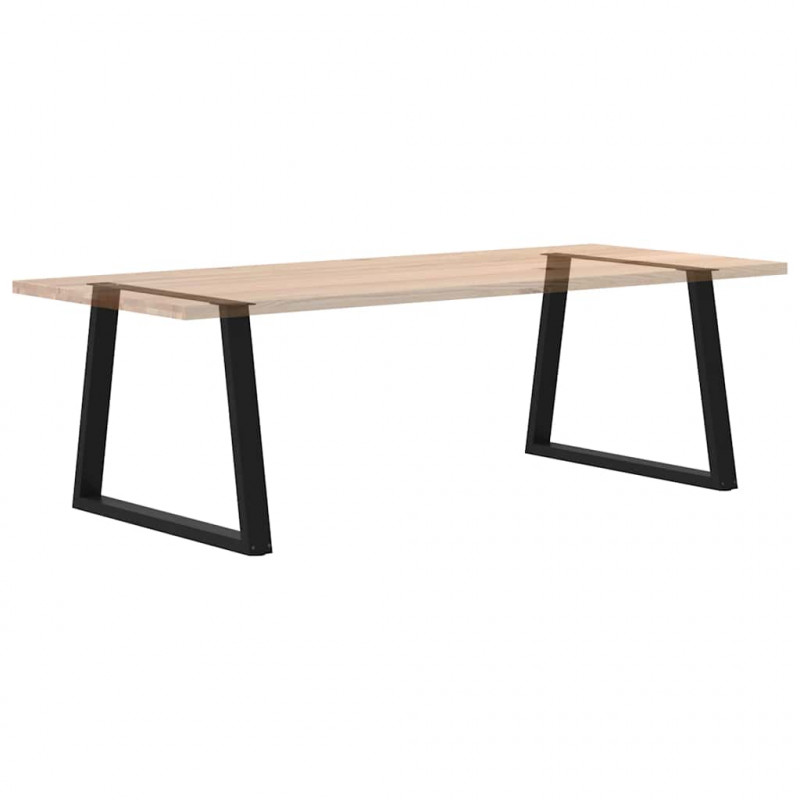 Nogi do stołu jadalnego w kształcie litery V 2 szt. Czarne 90x(72-73,3) cm Stal