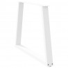 Nogi do stołu jadalnego w kształcie litery V 2 szt. Białe 90x(72-73,3) cm Stal