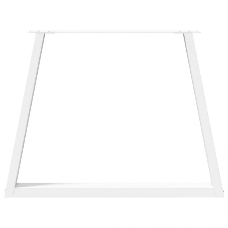 Nogi do stołu jadalnego w kształcie litery V 2 szt. Białe 90x(72-73,3) cm Stal