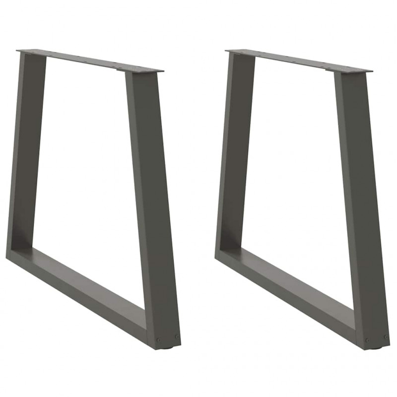 Nogi do stołu jadalnego w kształcie litery V 2 szt. Antracyt 90x(72-73,3) cm Stal