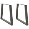 Nogi do stołu jadalnego w kształcie litery V 2 szt. Antracyt 90x(72-73,3) cm Stal