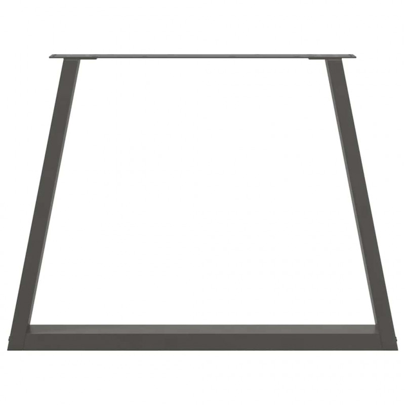 Nogi do stołu jadalnego w kształcie litery V 2 szt. Antracyt 90x(72-73,3) cm Stal