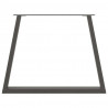 Nogi do stołu jadalnego w kształcie litery V 2 szt. Antracyt 90x(72-73,3) cm Stal