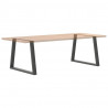Nogi do stołu jadalnego w kształcie litery V 2 szt. Antracyt 90x(72-73,3) cm Stal