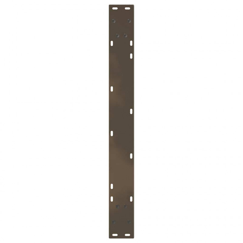 Nogi do stołu jadalnego w kształcie litery V 2 szt. Naturalna stal 90x(72-73,3) cm Stal
