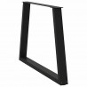 Nogi do stołu jadalnego w kształcie litery V 2 szt. Czarne 100x(72-73,3) cm Stal