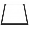 Nogi do stołu jadalnego w kształcie litery V 2 szt. Czarne 100x(72-73,3) cm Stal