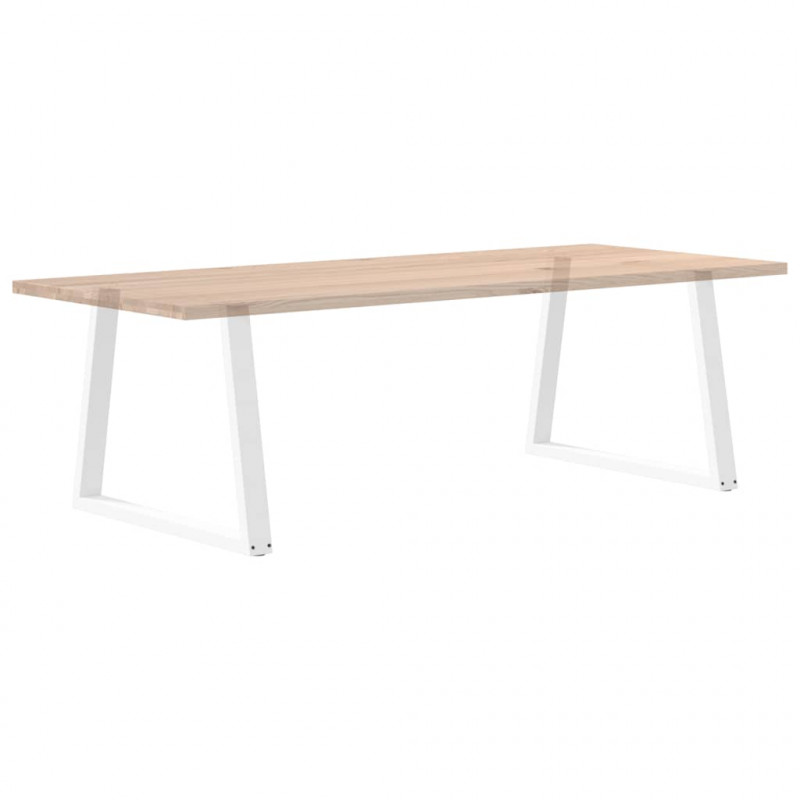 Nogi do stołu jadalnego w kształcie litery V 2 szt. Białe 100x(72-73,3) cm Stal