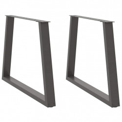 Nogi do stołu jadalnego w kształcie litery V 2 szt. Antracyt 100x(72-73,3) cm Stal