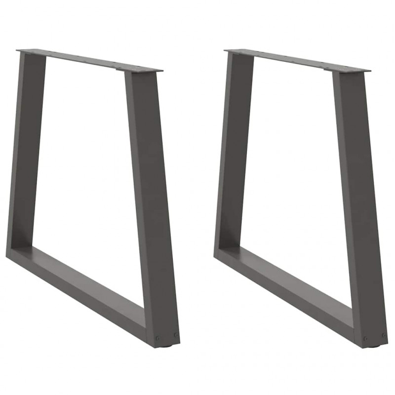 Nogi do stołu jadalnego w kształcie litery V 2 szt. Antracyt 100x(72-73,3) cm Stal