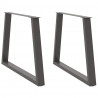 Nogi do stołu jadalnego w kształcie litery V 2 szt. Antracyt 100x(72-73,3) cm Stal