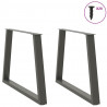 Nogi do stołu jadalnego w kształcie litery V 2 szt. Antracyt 100x(72-73,3) cm Stal