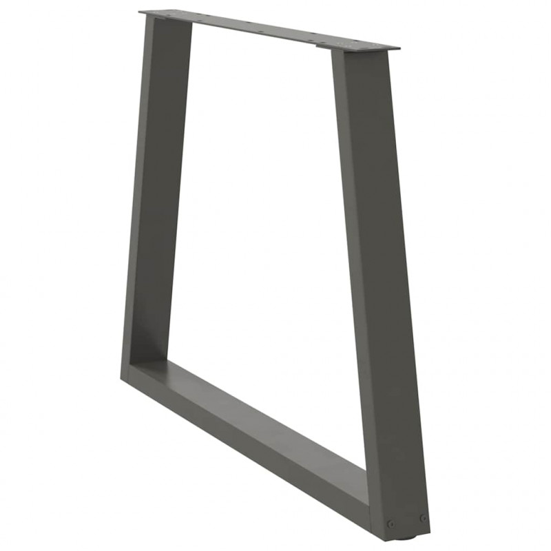 Nogi do stołu jadalnego w kształcie litery V 2 szt. Antracyt 100x(72-73,3) cm Stal