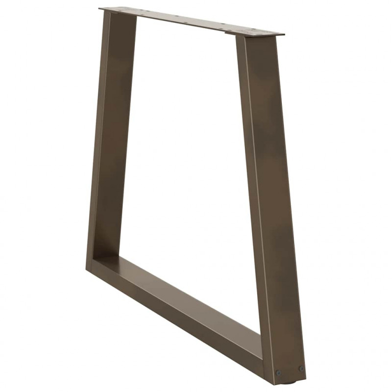 Nogi do stołu jadalnego w kształcie litery V 2 szt. Naturalna stal 100x(72-73,3) cm Stal