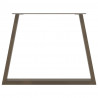 Nogi do stołu jadalnego w kształcie litery V 2 szt. Naturalna stal 100x(72-73,3) cm Stal
