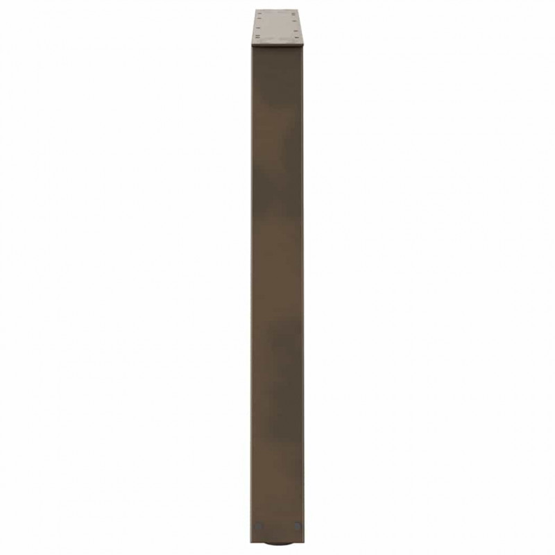 Nogi do stołu jadalnego w kształcie litery V 2 szt. Naturalna stal 100x(72-73,3) cm Stal