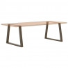 Nogi do stołu jadalnego w kształcie litery V 2 szt. Naturalna stal 100x(72-73,3) cm Stal