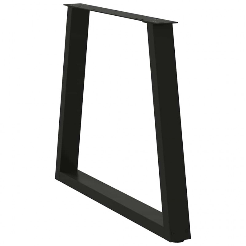 Nogi do stołu jadalnego w kształcie litery V 3 szt. Czarne 70x(72-73,3) cm Stalowe