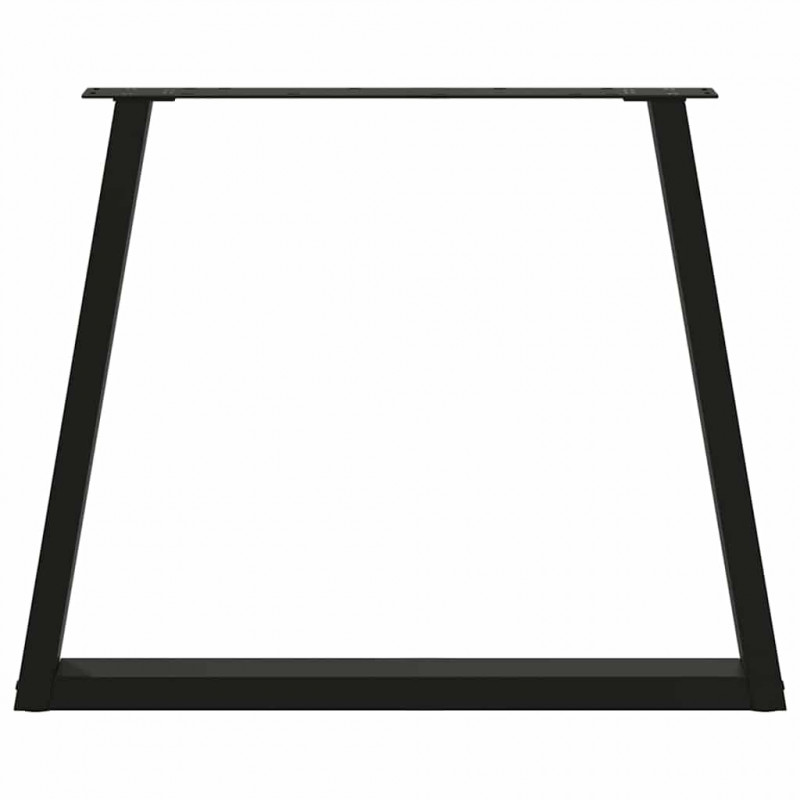 Nogi do stołu jadalnego w kształcie litery V 3 szt. Czarne 70x(72-73,3) cm Stalowe