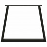 Nogi do stołu jadalnego w kształcie litery V 3 szt. Czarne 70x(72-73,3) cm Stalowe