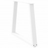 Nogi do stołu jadalnego w kształcie litery V 3 szt. Białe 70x(72-73,3) cm Stal