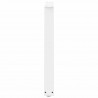 Nogi do stołu jadalnego w kształcie litery V 3 szt. Białe 70x(72-73,3) cm Stal