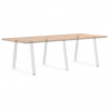 Nogi do stołu jadalnego w kształcie litery V 3 szt. Białe 70x(72-73,3) cm Stal