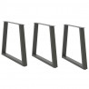 Nogi do stołu jadalnego w kształcie litery V 3 szt. Antracyt 70x(72-73,3) cm Stal