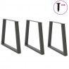 Nogi do stołu jadalnego w kształcie litery V 3 szt. Antracyt 70x(72-73,3) cm Stal