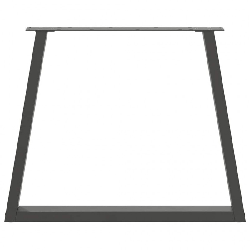 Nogi do stołu jadalnego w kształcie litery V 3 szt. Antracyt 70x(72-73,3) cm Stal