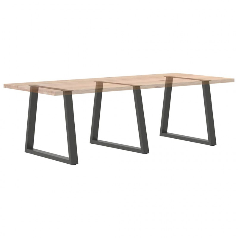 Nogi do stołu jadalnego w kształcie litery V 3 szt. Antracyt 70x(72-73,3) cm Stal