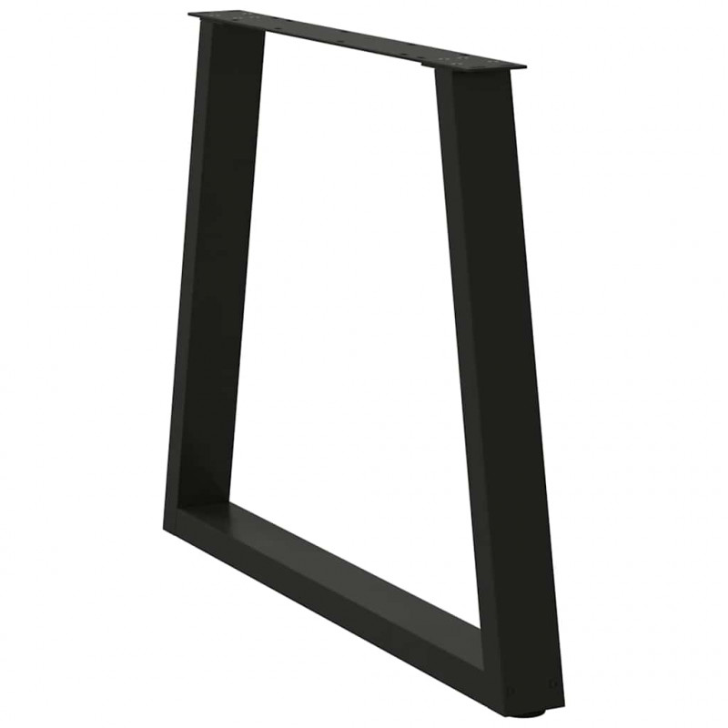 Nogi do stołu jadalnego w kształcie litery V 3 szt. Czarne 80x(72-73,3) cm Stalowe